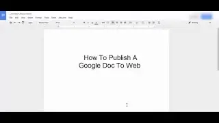 How to publish google doc to web