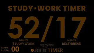 DARK Brown Mode, 52/17 Rule,  7 Hour Study, No Music, 52 Minute Study, 17 Minute Break, Pomodoro