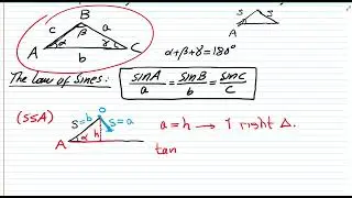 Lecture 36: The Law of Sines