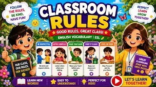 Classroom Rules for Kids| English Vocabulary | ESL