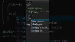 Find factorial of number by PHP script 