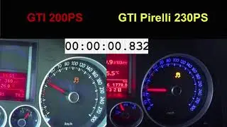 Golf V GTI vs  Golf V GTI Pirelli ! Acceleration 0-160!