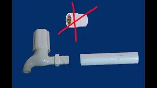 Plumbing Trick: How to install a tap/ faucet with PVC PIPE