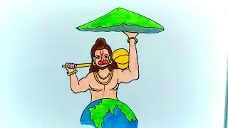 Hanuman ji Drawing Easy l Bajrangbali Drawing l #artzriteeshh #trending #viral #hanumanji