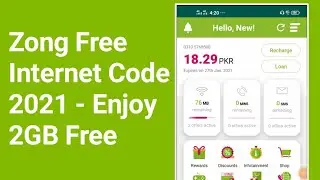 Zong Free Internet Code 2021 | Enjoy Free 2GB