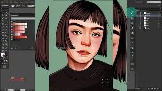 CARA MEMBUAT VECTOR ART PORTRAIT Part 2 "Drawing Eye"| Adobe Illustrator
