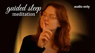 ASMR guided sleep meditation with soothing ocean waves 🌊 (audio only version)