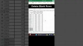Delete Blank Rows in Excel Quickly! 🗑️📊 #Shorts