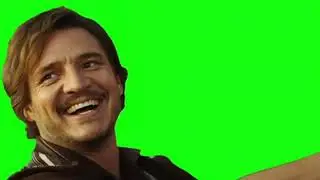 Pedro Pascal Car Scene green screen