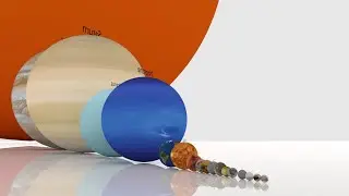 Solar system size comparison (3d animation) 
