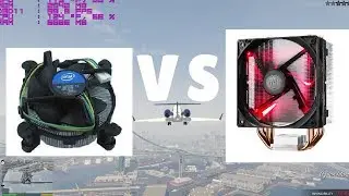 Intel stock cooler vs Cooler Master hyper 212 LED gameplay benchmark and temps