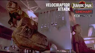 JURASSIC PARK (1993) | Velociraptors Attack | Children hunted by Velociraptors |4K UHD