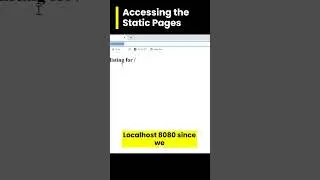 Accessing Static Pages  