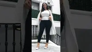 Trending Outfit For Curvy Figures #fashion #outfit #clearglasses #summeroutfit #curvyfashion #shorts
