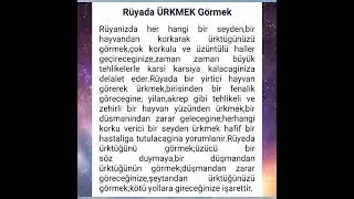 rüyada ürkmek
