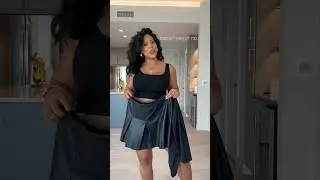 Black?? OOTD | Walmart Faux Leather Skirt 