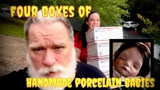 Unboxing four boxes of handmade porcelain dolls