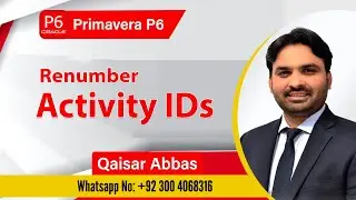 Renumber Activity IDs in Primavera P6 I Primavera P6
