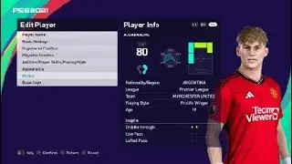 Alejandro Garnacho face pes 2021 Manchester United