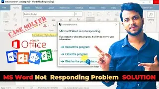 Ms Word Not Responding Windows 7 |Microsoft Not Responding Windows 10| Not Responding Fix Windows 11
