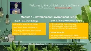 Module-1 (Part-1 Mandatory Setup for Development Environment of .NET & Angular Tech Stack )