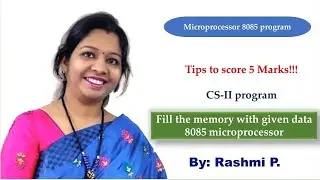 Fill the memory with given data in microprocessor 8085 ||Assembly language program || HSC Board 2024