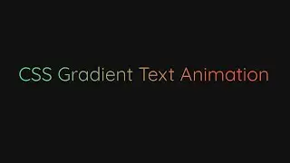 CSS Gradient Text Animation Effect | Advanced CSS Tutorials | csPoint