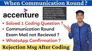 Accenture Communicationication Assesment 2023 | Accenture Rejection Mail 2023 | Accenture Coding