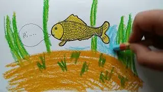 How to Draw a Cartoon Fish Cute and Easy - drawing lessons for kids