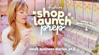 STUDIO VLOG ep.2 ✿ New Glass Tumblers, designing apparel & I get sick before our big launch 😅
