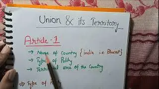 Union and its territory ||  article 1 to article 4...
