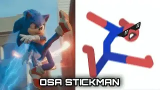 Best Faills| Sonic VS Stickman | Spiderman VS Stickman |Stickman Dismounting Highlight Funny Moments