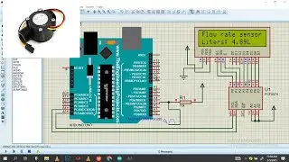 How to run Flow rate sensor on proteus professional.