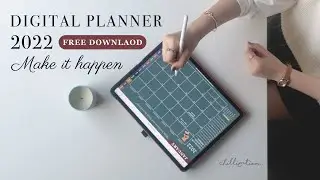 2022 Digital Planner with Hyperlinks | Free Template | GoodNotes on iPad