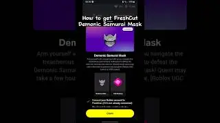 [FREE UGC LIMITED] How to get FreshCut Demonic Samurai Mask #roblox #freeugclimited