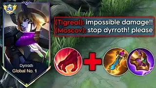 GLOBAL DYRROTH BEST JUNGLE BUILD IN SOLO RANK?!🔥( Dyrroth 2024 Meta Build ) MLBB