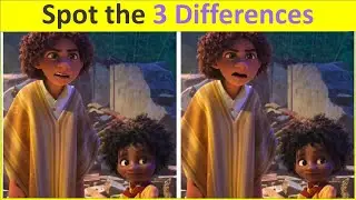 Spot 3 differences between two images | Encanto | Pictures puzzle number 100 