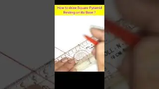 How to draw Isometric View of Square Pyramid Resting on its Base ? 