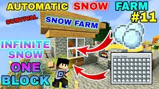 SUPER SIMPLE AUTOMATIC SNOW FARM in Minecraft ONE BLOCK (MCPE/Xbox/Windows10)100000 SNOW Per Hours