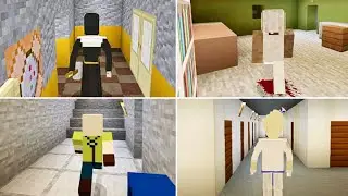 Escaping As Evil Nun Vs Granny Vs Mr Meat In Mr Meat Vs Ice Scream 7 Rod In Minecraft