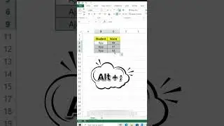 How to Visible Cells Copy and Paste | Excel Hacks |#shorts #excel