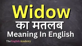 Widow Meaning In Hindi | Widow Ka Matlab