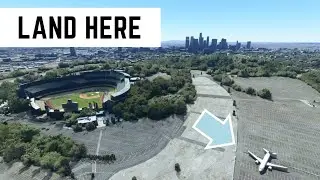 A320 Lands at Dodger Stadium | Master Lander