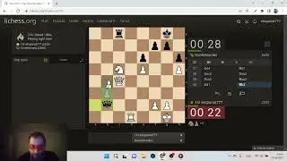 Блиц партия  3+0 на lichess.org. Разменная Славянка с интересным выпадом коня 5...Ке4.