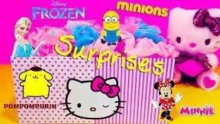 Hello Kitty Box Surprises Disney Frozen Elsa Minnie Mouse Hello Kitty Pompompurin Minions  ハローキティ