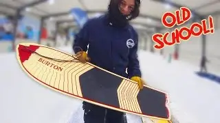 OLD SCHOOL SNOWBOARD! - Burton Throwback