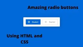 How to create an amazing radio buttons using html and css