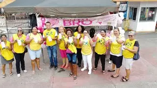Projeto outubro rosa  mãos que ajudam, orientação para prevenção de câncer