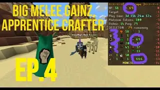 Minescape Ep.4 HUGE Melee Gainz & Apprentice Crafter!! 6IX9INE would be proud
