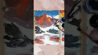 Пейзаж в необычной технике 